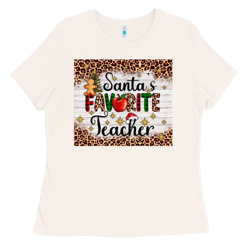 Santa's Favorite Teacher Ladies Tee by AdoDesignShop | Teevron
