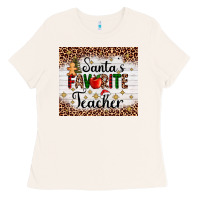 Bone santa's favorite teacher Ladies Tee - AdoDesignShop