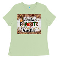 Matcha santa's favorite teacher Ladies Tee - AdoDesignShop