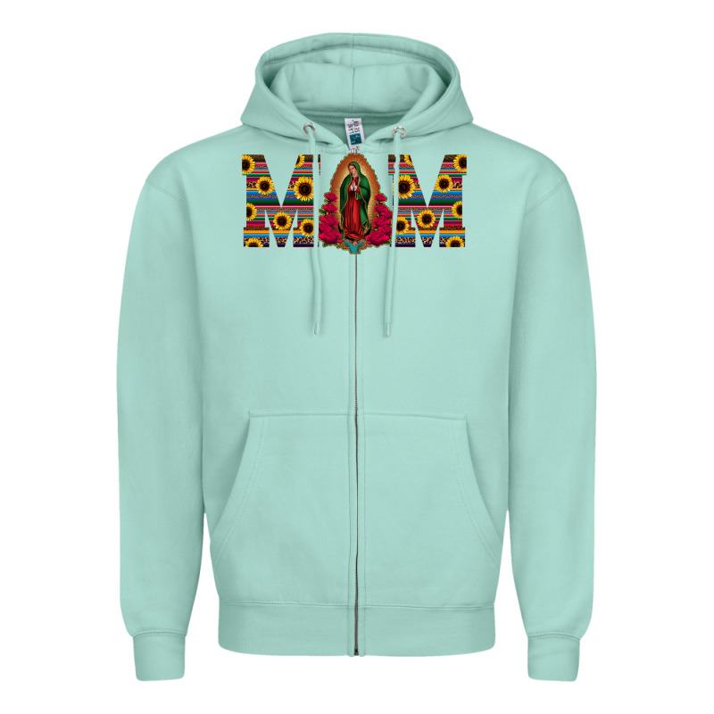 Mom Lady Of Guadalupe  Serape Sunflower Zipper Hoodie by Jasminsmagicworld | Teevron