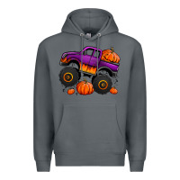 Rock halloween jack o lantern monster truck Premium Hoodie - Jasminsmagicworld