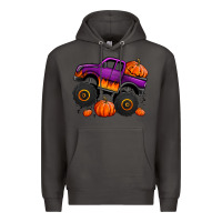 Smoke halloween jack o lantern monster truck Premium Hoodie - Jasminsmagicworld