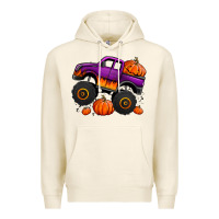 Tofu halloween jack o lantern monster truck Premium Hoodie - Jasminsmagicworld