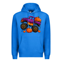 True Royal halloween jack o lantern monster truck Premium Hoodie - Jasminsmagicworld