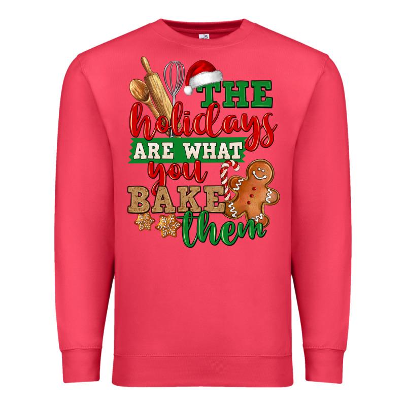 The Holidays Are What You Bake Them Premium Sweatshirt by NancyCooperArtShop | Teevron
