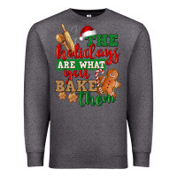 Charcoal Heather The holidays are what you bake them Premium Sweatshirt - NancyCooperArtShop