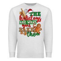 Oatmeal Heather The holidays are what you bake them Premium Sweatshirt - NancyCooperArtShop