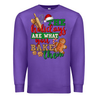 Purple The holidays are what you bake them Premium Sweatshirt - NancyCooperArtShop