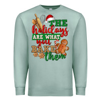 Seafoam The holidays are what you bake them Premium Sweatshirt - NancyCooperArtShop