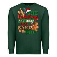 Sports Green The holidays are what you bake them Premium Sweatshirt - NancyCooperArtShop