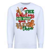 White The holidays are what you bake them Premium Sweatshirt - NancyCooperArtShop