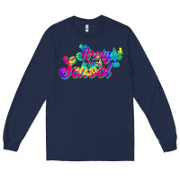 Navy straight back to school Long Sleeve Tee - JahusDesignShop