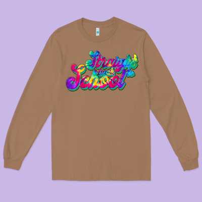 Straight Back To School Long Sleeve Tee Designed By Jahusdesignshop