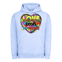 Pigment Grape Ice Love needs no words Urban Hoodie - NancyCooperArtShop