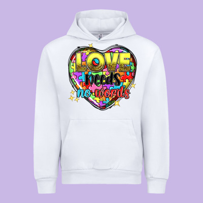 Love Needs No Words Urban Hoodie Designed By Nancycooperartshop