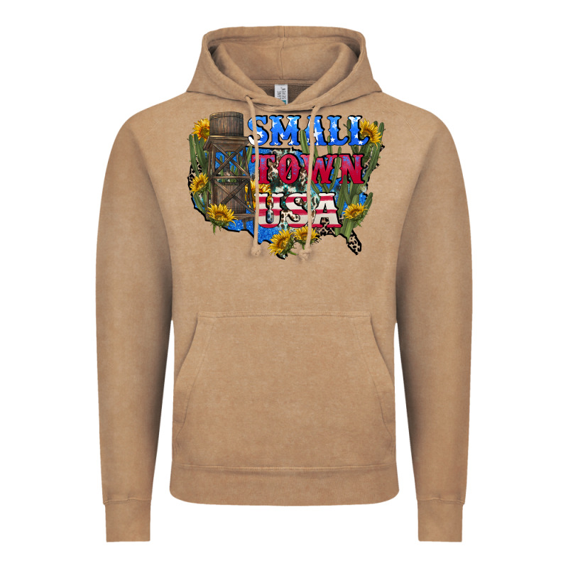 Small Town Usa 4th Of July Vintage Hoodie by CowGirlArtShop | Teevron