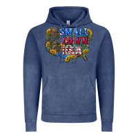 Vintage Denim Small town usa 4th of july Vintage Hoodie - CowGirlArtShop