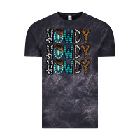 Cloud Black howdy howdy howdy Vintage Tee - CowhideDigitalArt