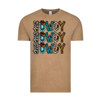 Vintage Coffee howdy howdy howdy Vintage Tee - CowhideDigitalArt