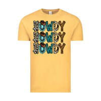 Vintage Mustard howdy howdy howdy Vintage Tee - CowhideDigitalArt