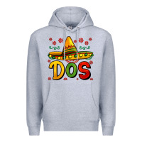 Heather Grey dos my second mexican birthday Premium Hoodie - Jasminsmagicworld