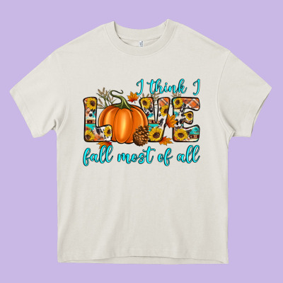 I Think I Love Fall Most Of All Heavy Core Tee Designed By Artiststas