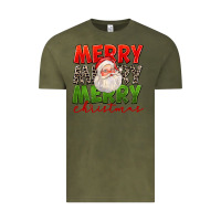 Vintage Olive Merry Christmas Santa Vintage Tee - FaDigitalArtStudio