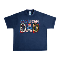 Navy American dad Urban Heavy Tee - AdoDesignShop