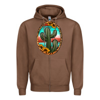 Chestnut serape and sunflower cactus Zipper Hoodie - Jasminsmagicworld