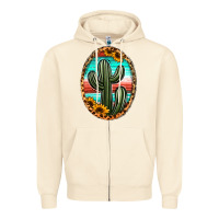 Sandshell serape and sunflower cactus Zipper Hoodie - Jasminsmagicworld