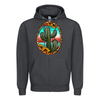Smoke serape and sunflower cactus Zipper Hoodie - Jasminsmagicworld