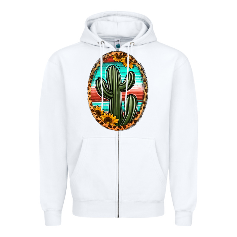 Serape And Sunflower Cactus Zipper Hoodie by Jasminsmagicworld | Teevron