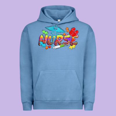 Autism Nurse Urban Hoodie Designed By Nancycooperartshop