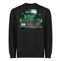 Black western green truck front view Heavyweight Sweatshirt - FaDigitalArtStudio