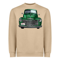 Mushroom western green truck front view Heavyweight Sweatshirt - FaDigitalArtStudio