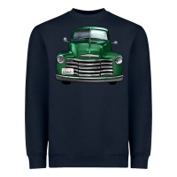 Navy western green truck front view Heavyweight Sweatshirt - FaDigitalArtStudio