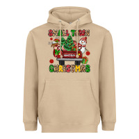 Mushroom Christmas Santa and reindeer truck Heavyweight Hoodie - MaliasSmallBusiness