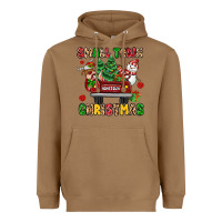 Toasted Coconut Christmas Santa and reindeer truck Heavyweight Hoodie - MaliasSmallBusiness