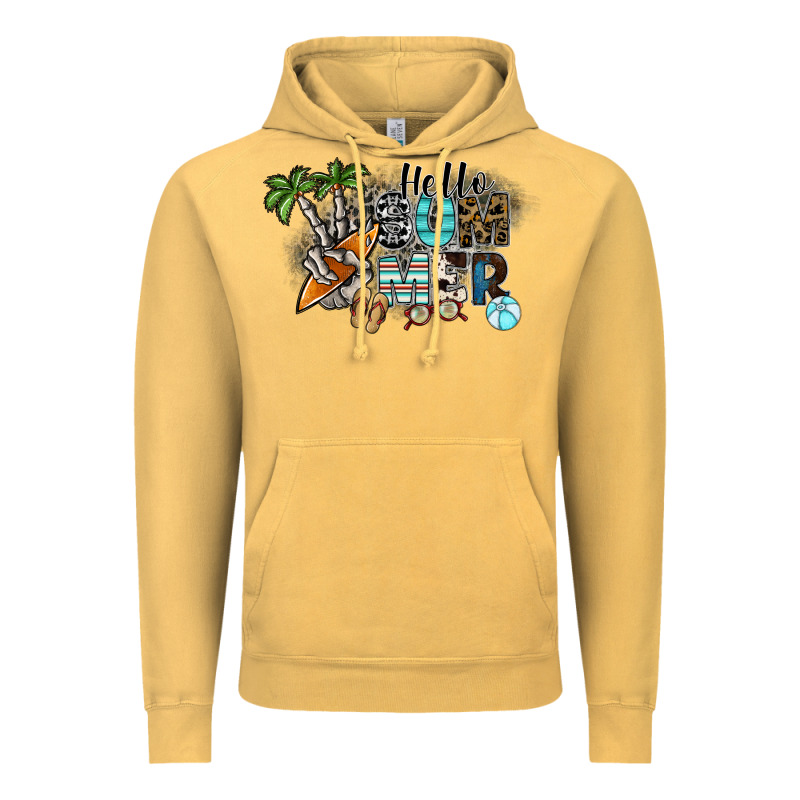 Hello Summer Vintage Hoodie by SublimationCraftShop | Teevron