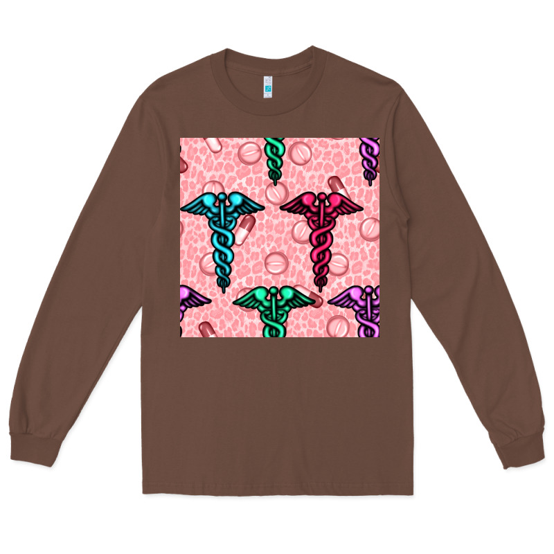 Medicine Seamless Pattern Long Sleeve Tee by BundleAndBundleShop | Teevron