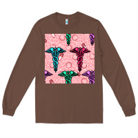 Chestnut Medicine Seamless Pattern Long Sleeve Tee - BundleAndBundleShop