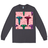 Smoke Medicine Seamless Pattern Long Sleeve Tee - BundleAndBundleShop
