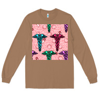 Toasted Coconut Medicine Seamless Pattern Long Sleeve Tee - BundleAndBundleShop