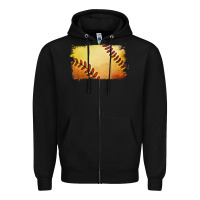Black softball brushstroke Zipper Hoodie - Jasminsmagicworld