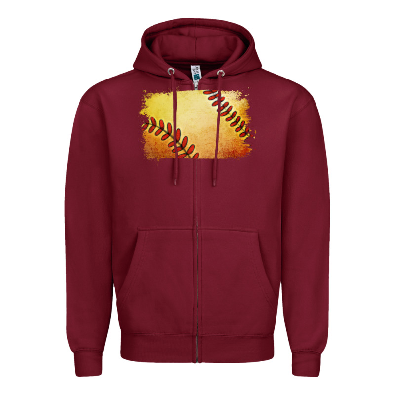 Softball Brushstroke Zipper Hoodie by Jasminsmagicworld | Teevron
