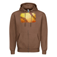 Chestnut softball brushstroke Zipper Hoodie - Jasminsmagicworld