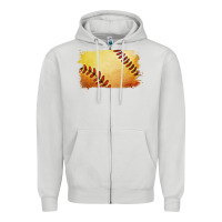 Dove Grey softball brushstroke Zipper Hoodie - Jasminsmagicworld