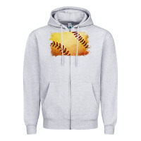 Heather Grey softball brushstroke Zipper Hoodie - Jasminsmagicworld