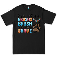 Black if you dont brushy brush i will shavey shave Premium Tee - MaliasSmallBusiness