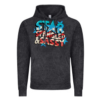 Vintage Black Star spangled and sassy 4th of july Vintage Hoodie - CowGirlArtShop
